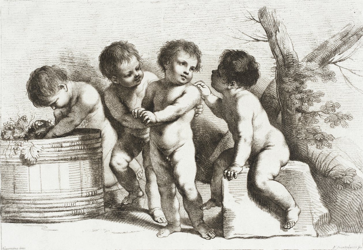 Czterej putti autorstwa Francesco Bartolozzi