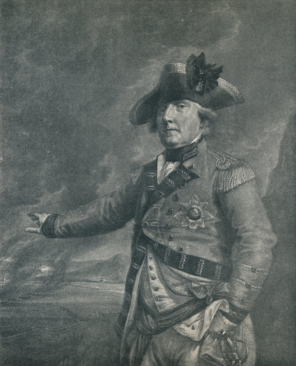 George Augustus Elliot Lord Heathfield, gubernator Gibraltaru, 1788 1909 autorstwa Francesco Bartolozzi