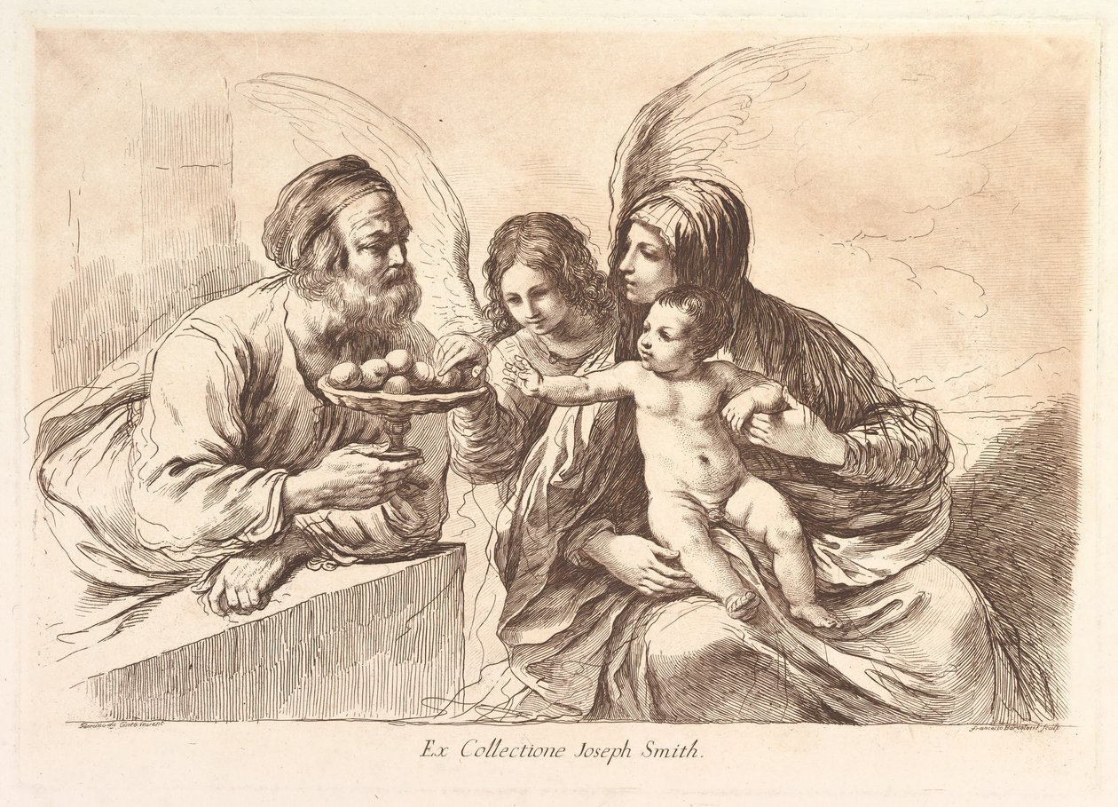 Święta Rodzina z Aniołem, który daje owoc Dzieciątku: Raccolta di alcuni disegni..., 1764. autorstwa Francesco Bartolozzi