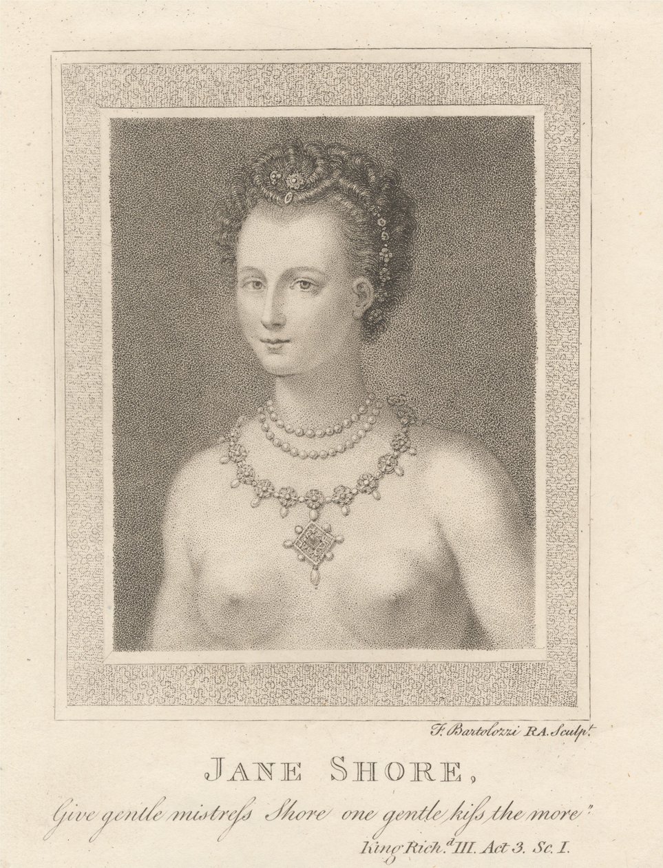 Jane Shore autorstwa Francesco Bartolozzi