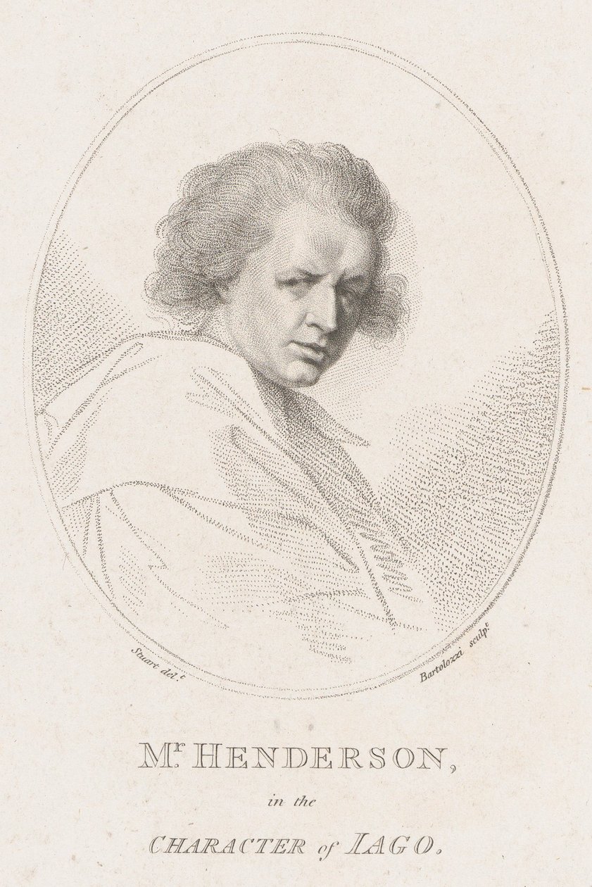 John Henderson, w postaci Otella Iago Szekspira, 1786. autorstwa Francesco Bartolozzi