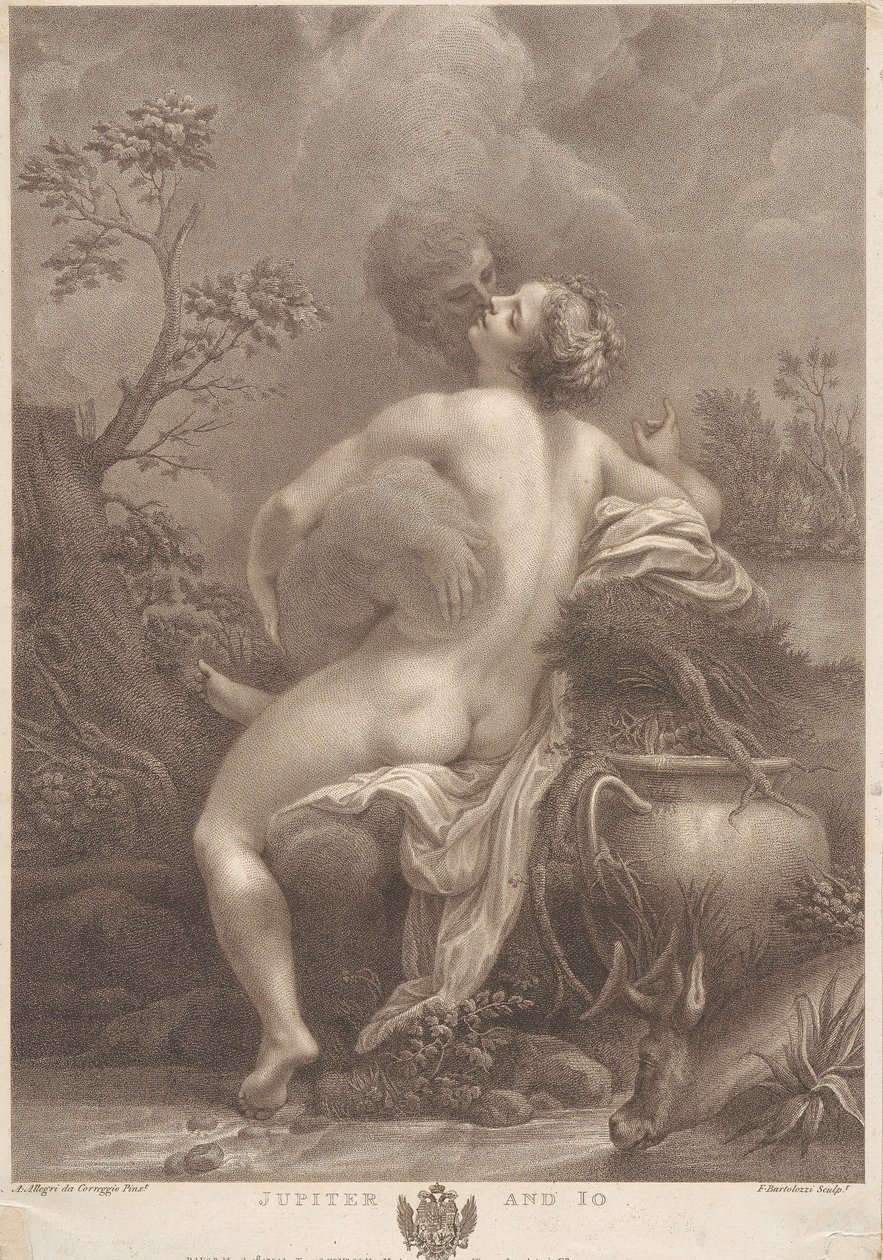 Jowisz i Io autorstwa Francesco Bartolozzi