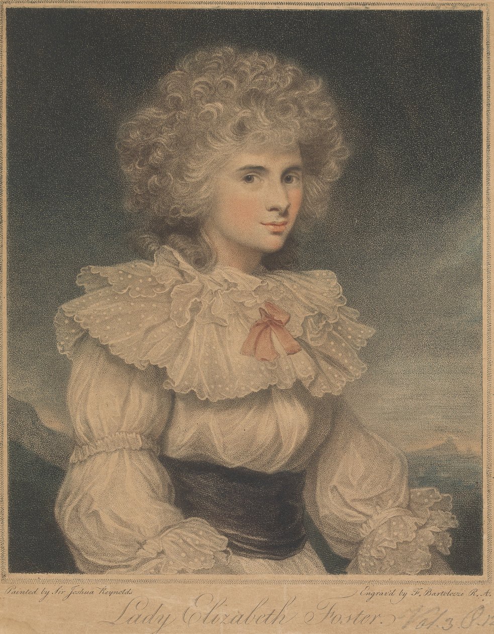 Lady Elizabeth Cavendish (z domu Hervey), księżna Devonshire autorstwa Francesco Bartolozzi
