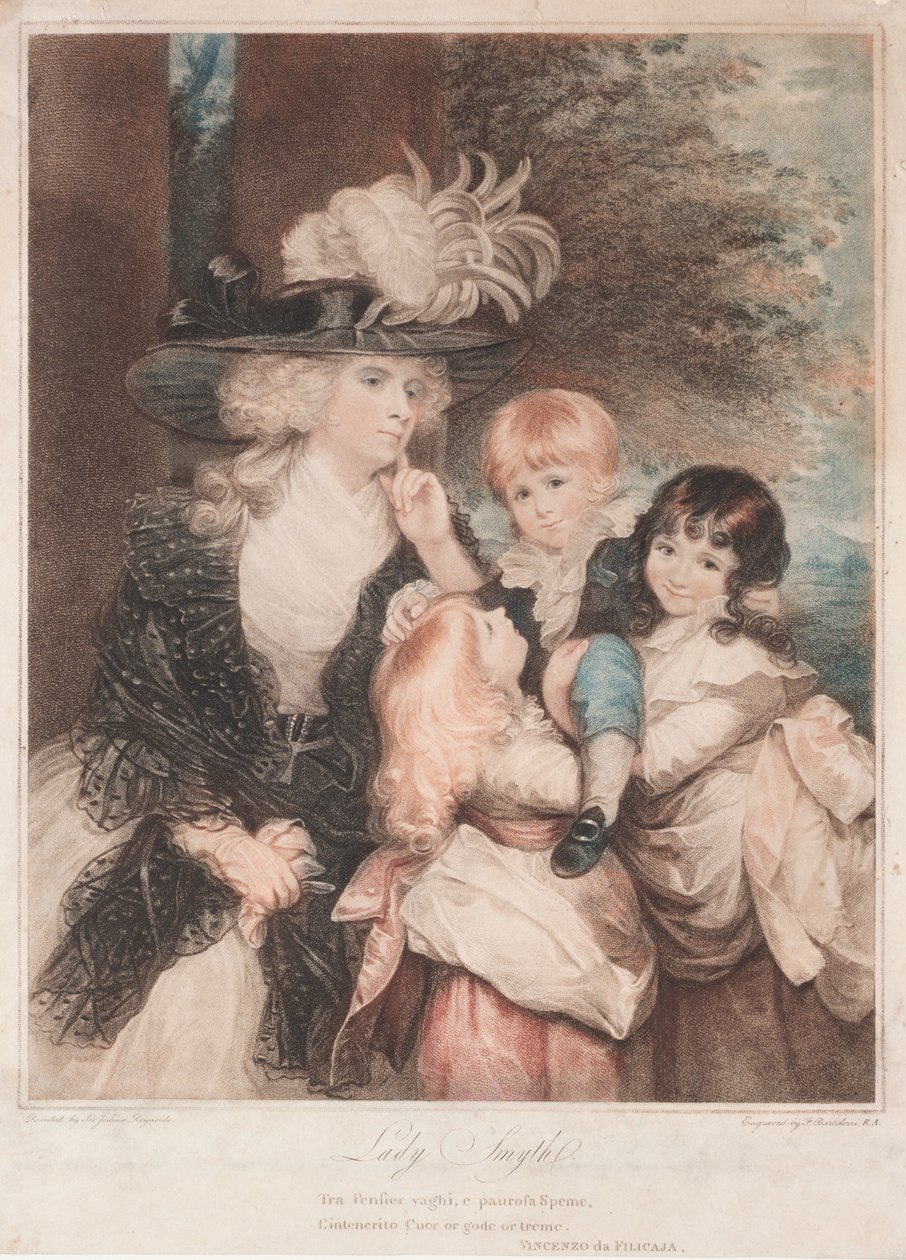 Lady Smith i jej dzieci, 1789. autorstwa Francesco Bartolozzi