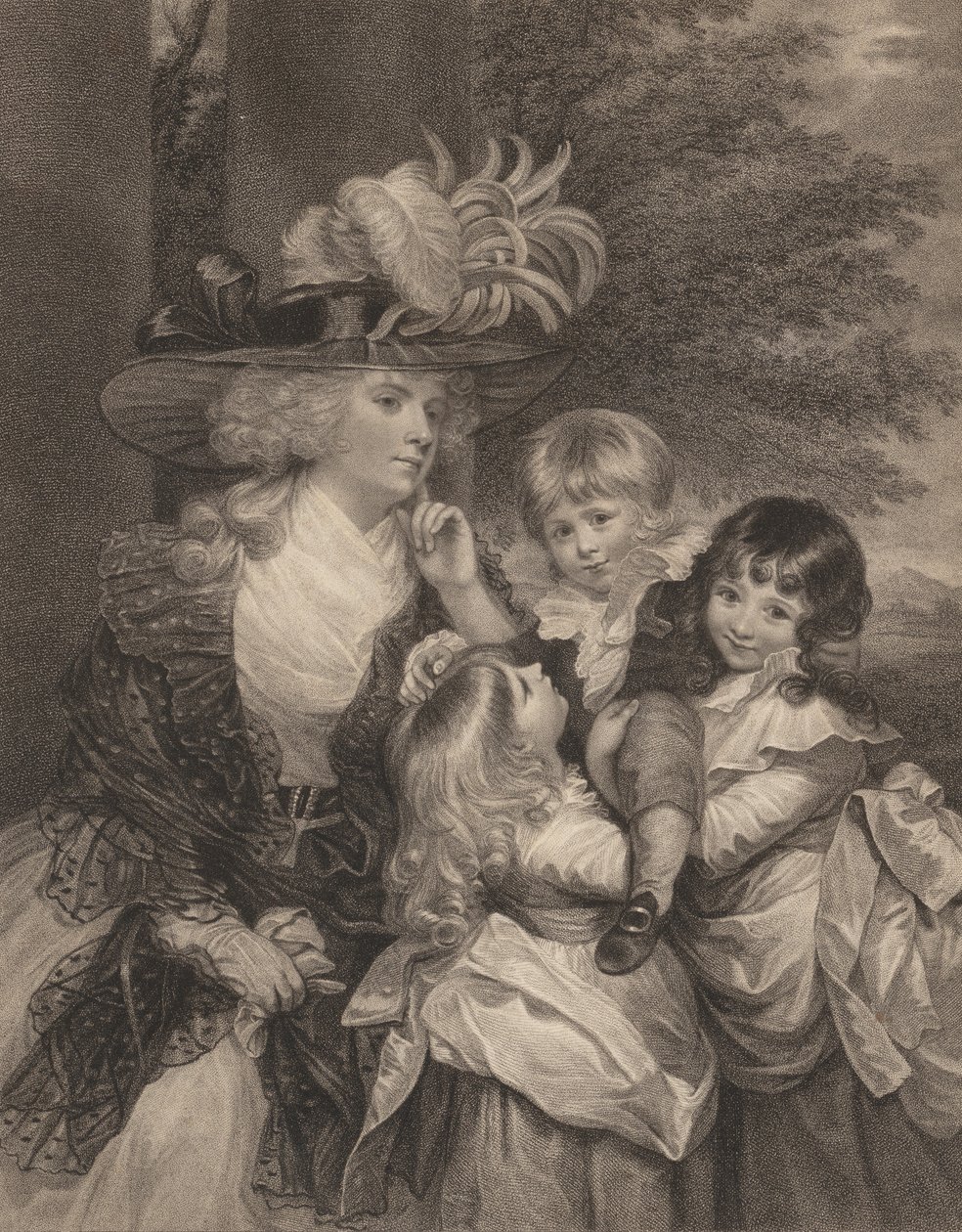 Lady Smith i jej dzieci, 15 marca 1789. autorstwa Francesco Bartolozzi