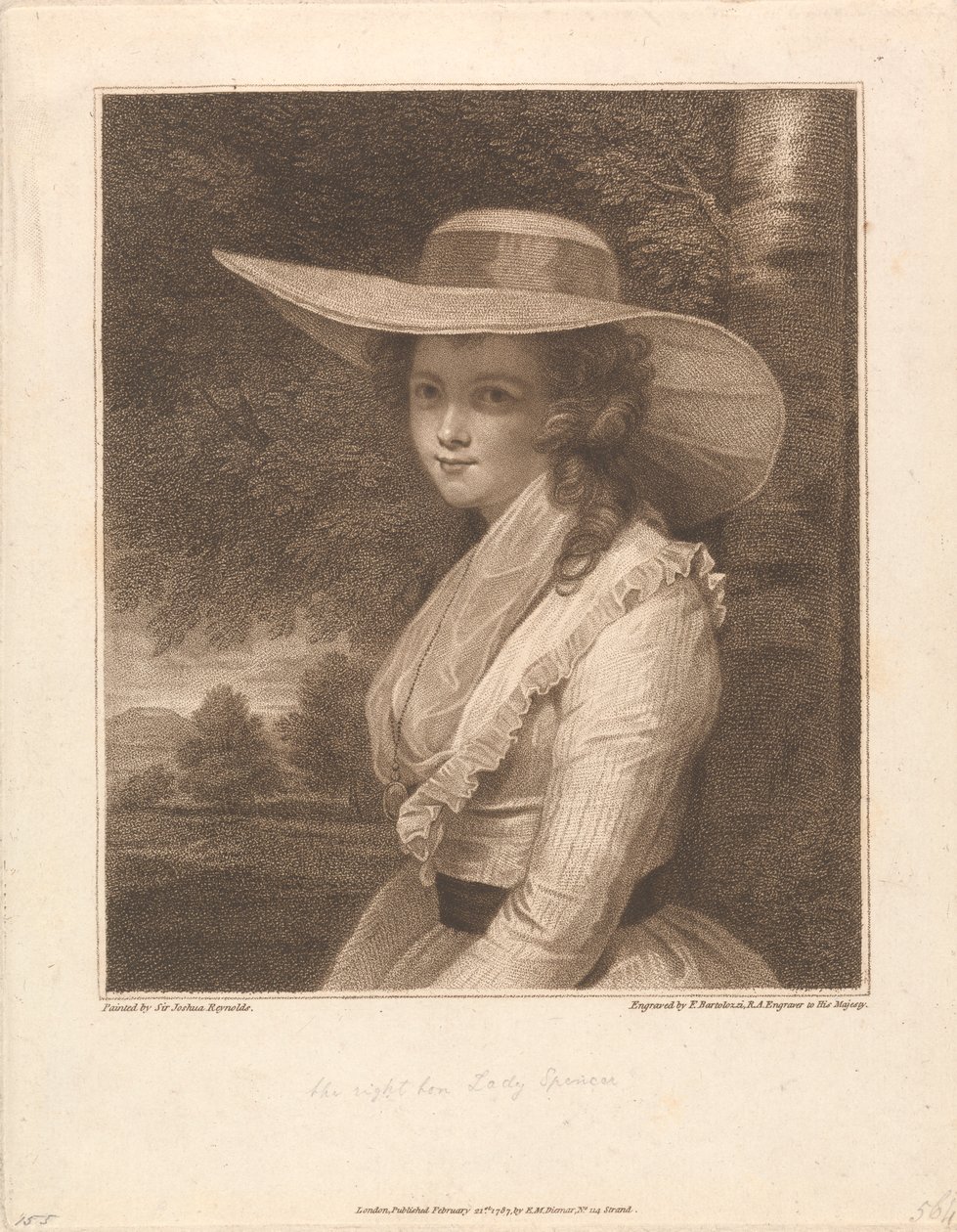 Lavinia, hrabina Spencer, wicehrabina Althorp autorstwa Francesco Bartolozzi