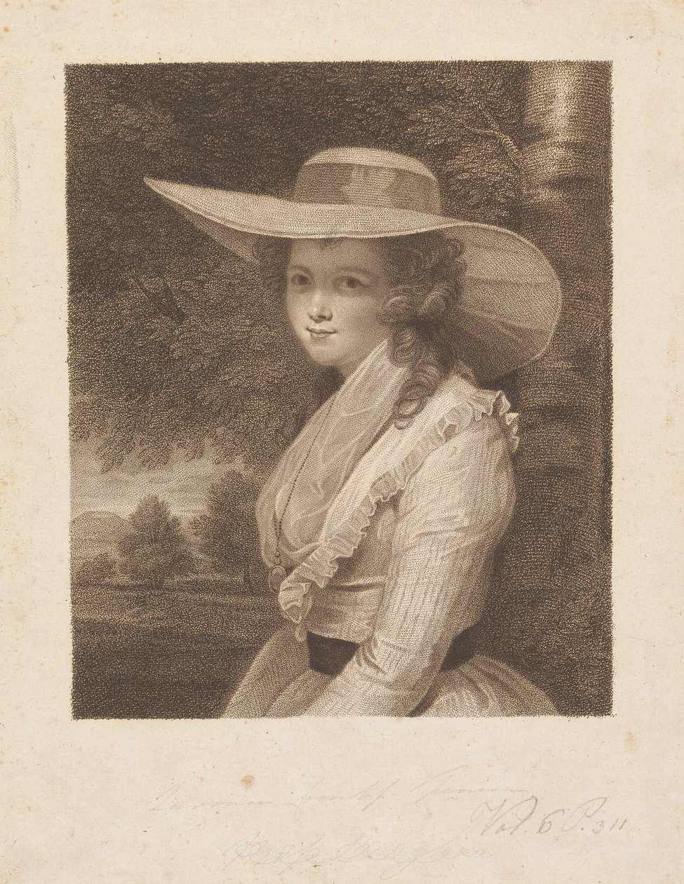 Lavinia Spencer (z domu Bingham), hrabina Spencer autorstwa Francesco Bartolozzi