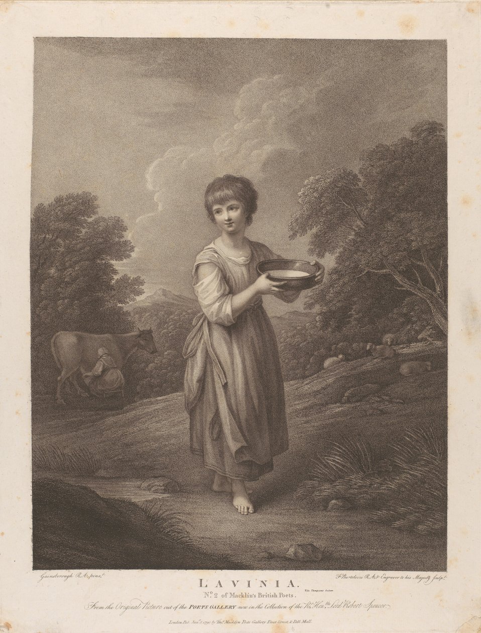 Lavinia, dojarka autorstwa Francesco Bartolozzi