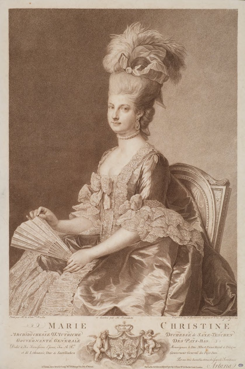 Maria Krystyna, arcyksiężna Austrii, żona Alberta z Saksonii-Teschen, 1782 autorstwa Francesco Bartolozzi