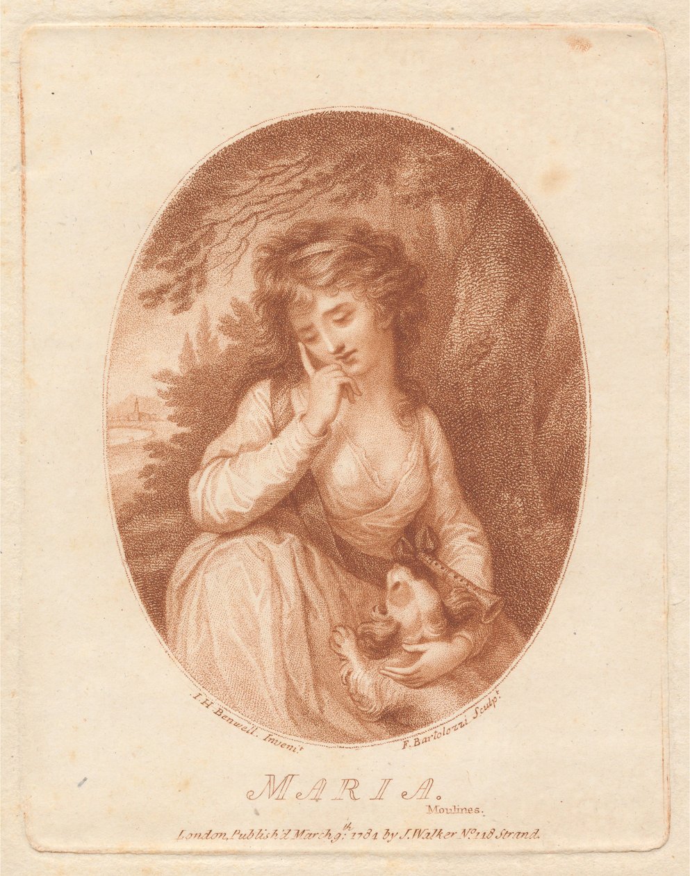 Maria z Moulines autorstwa Francesco Bartolozzi