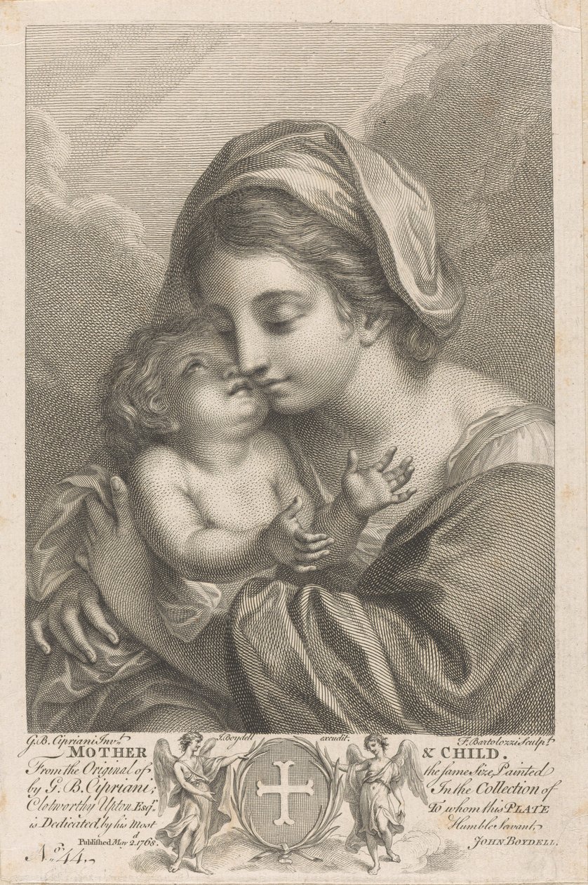 Matka i dziecko autorstwa Francesco Bartolozzi