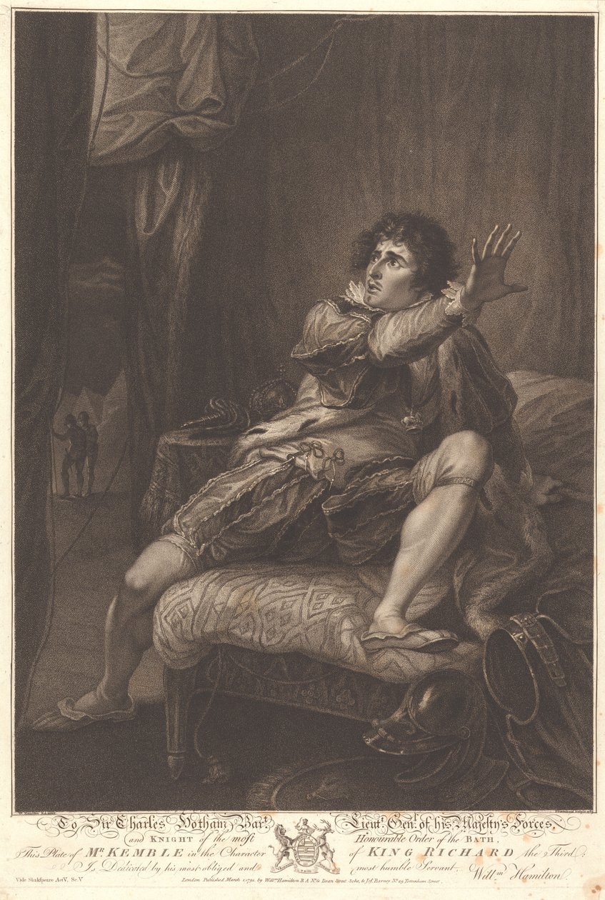 Pan Keuible w roli króla Ryszarda III autorstwa Francesco Bartolozzi
