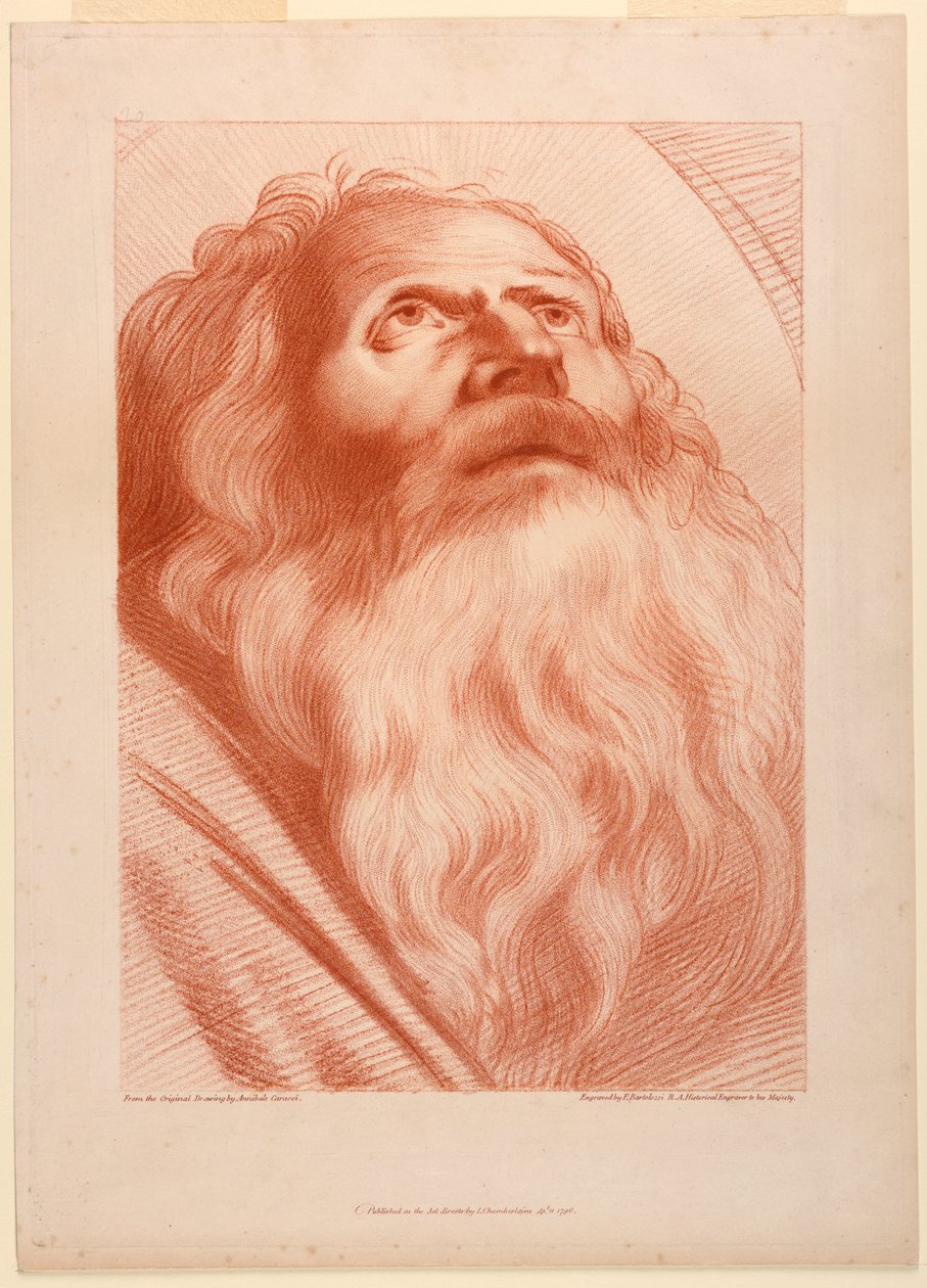 Głowa staruszka autorstwa Francesco Bartolozzi