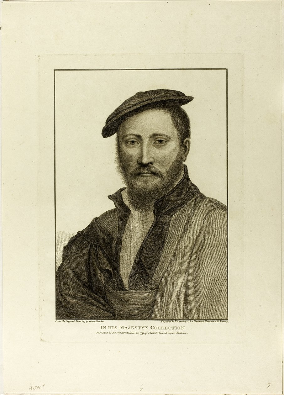 Portret mężczyzny autorstwa Francesco Bartolozzi