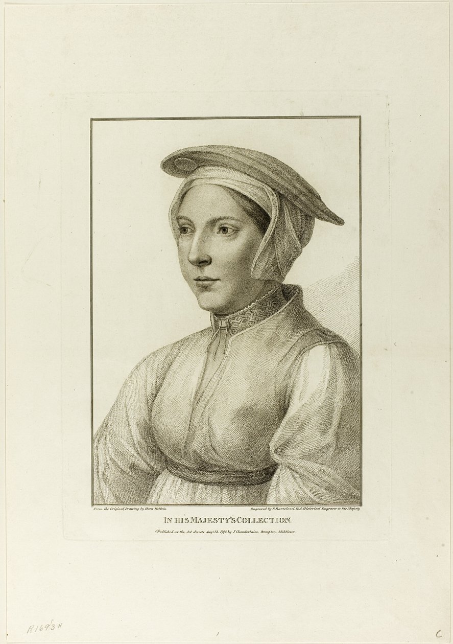 Portret młodej kobiety autorstwa Francesco Bartolozzi