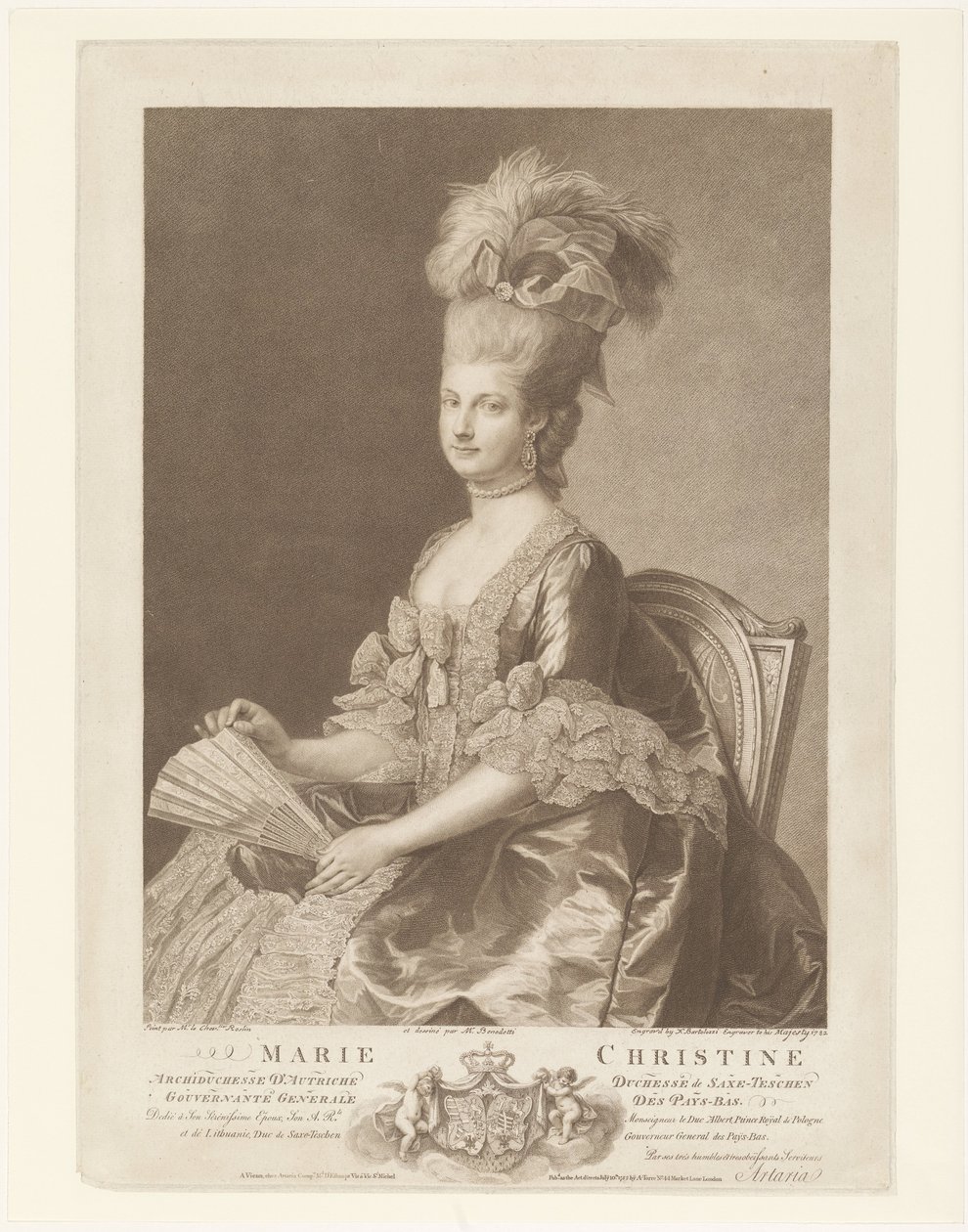 Portret Marii Krystyny ​​z Austrii autorstwa Francesco Bartolozzi