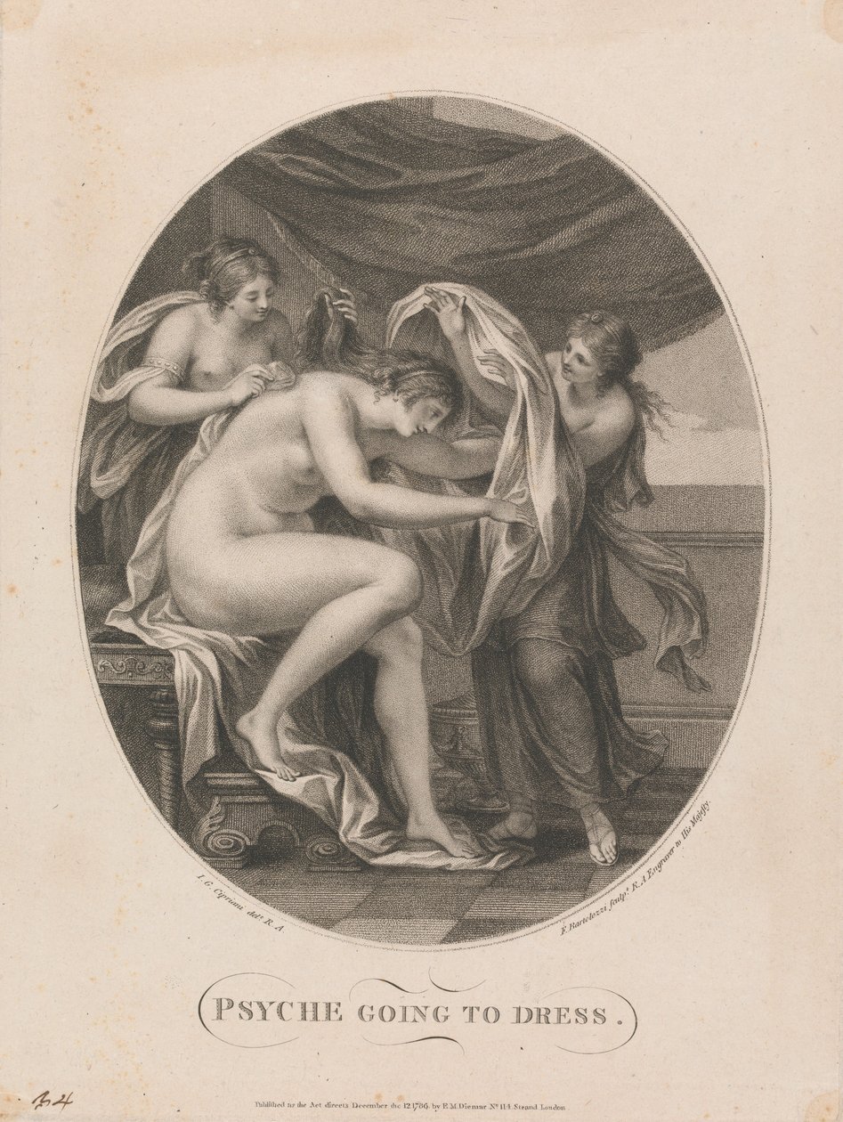 Psyche idąca się ubrać autorstwa Francesco Bartolozzi