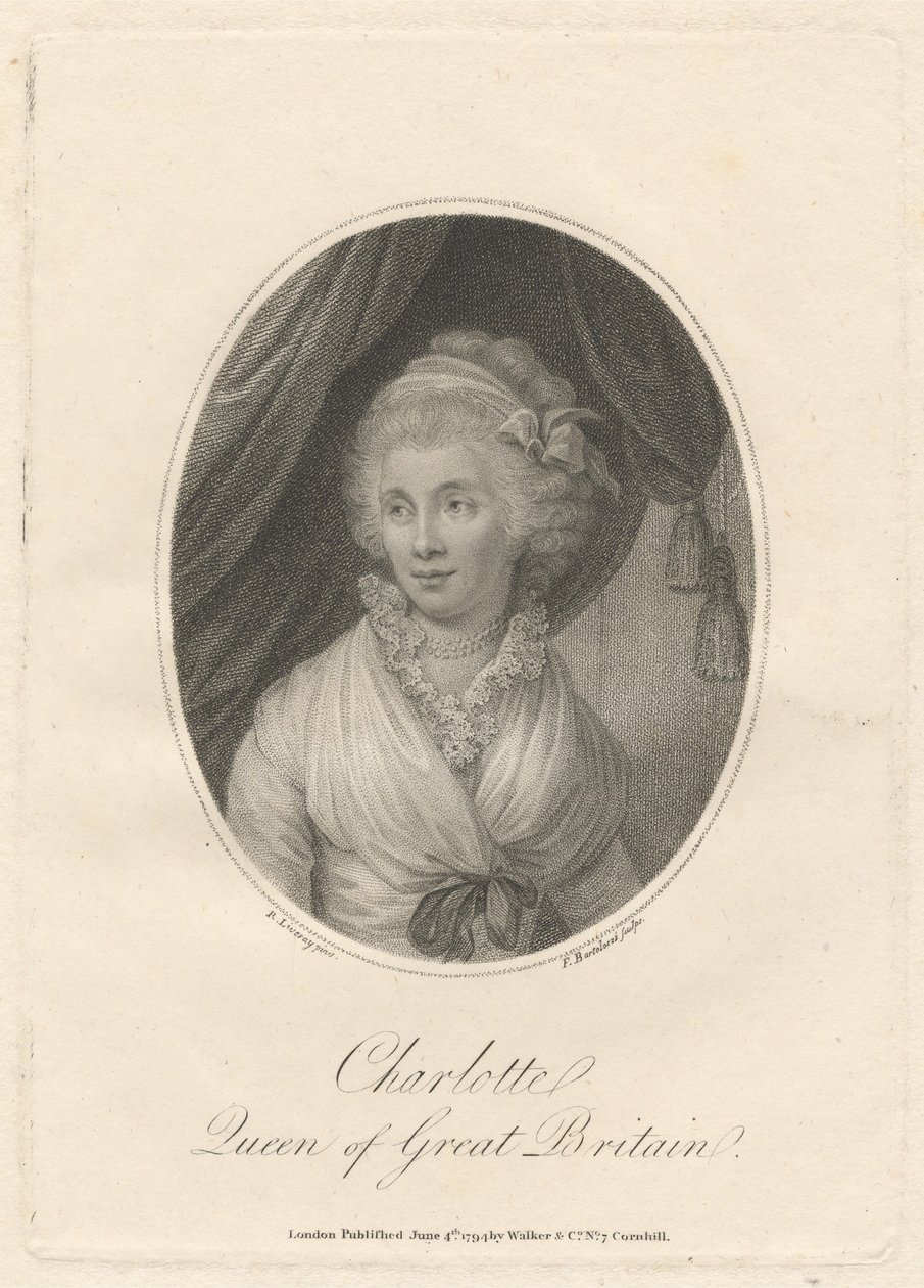 Królowa Charlotta autorstwa Francesco Bartolozzi