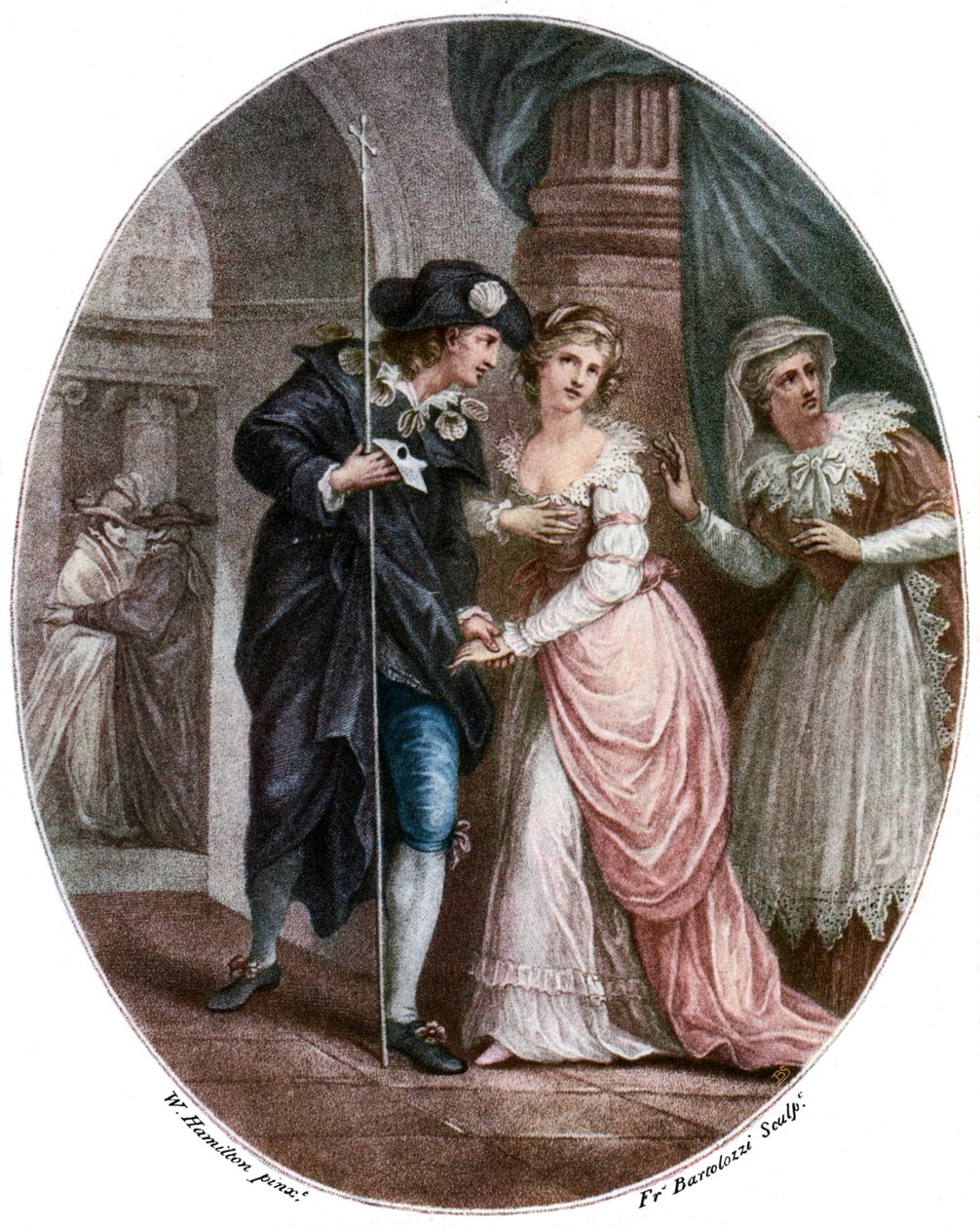 Scena z Romea i Julii Szekspira autorstwa Francesco Bartolozzi