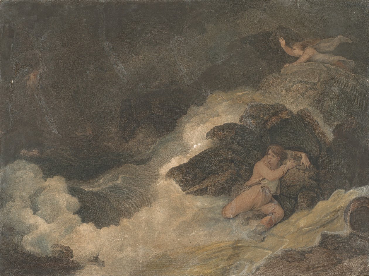 Brytyjscy poeci Szekspira Burza Macklina, 1798. autorstwa Francesco Bartolozzi