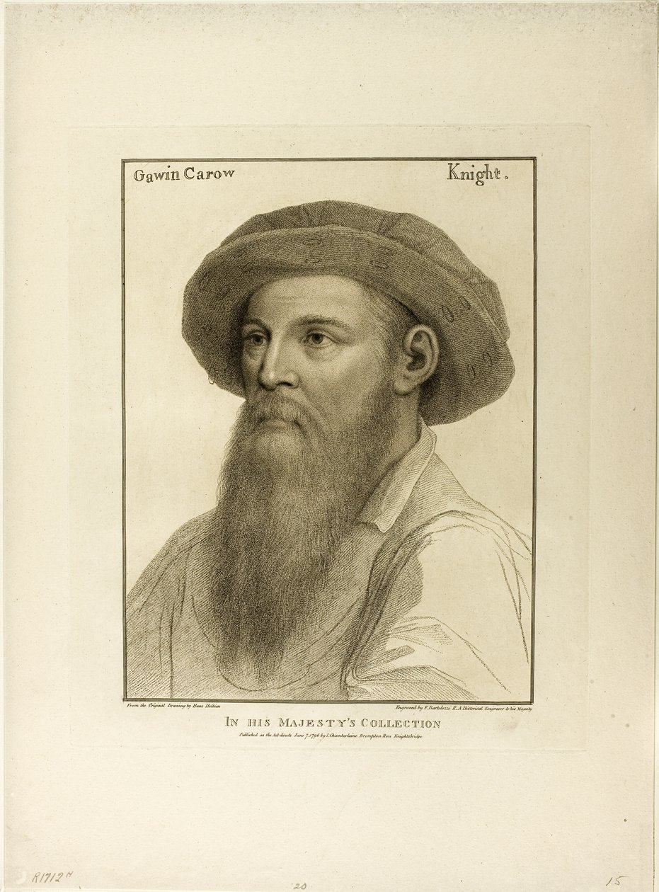 Sir Gawain Carew autorstwa Francesco Bartolozzi