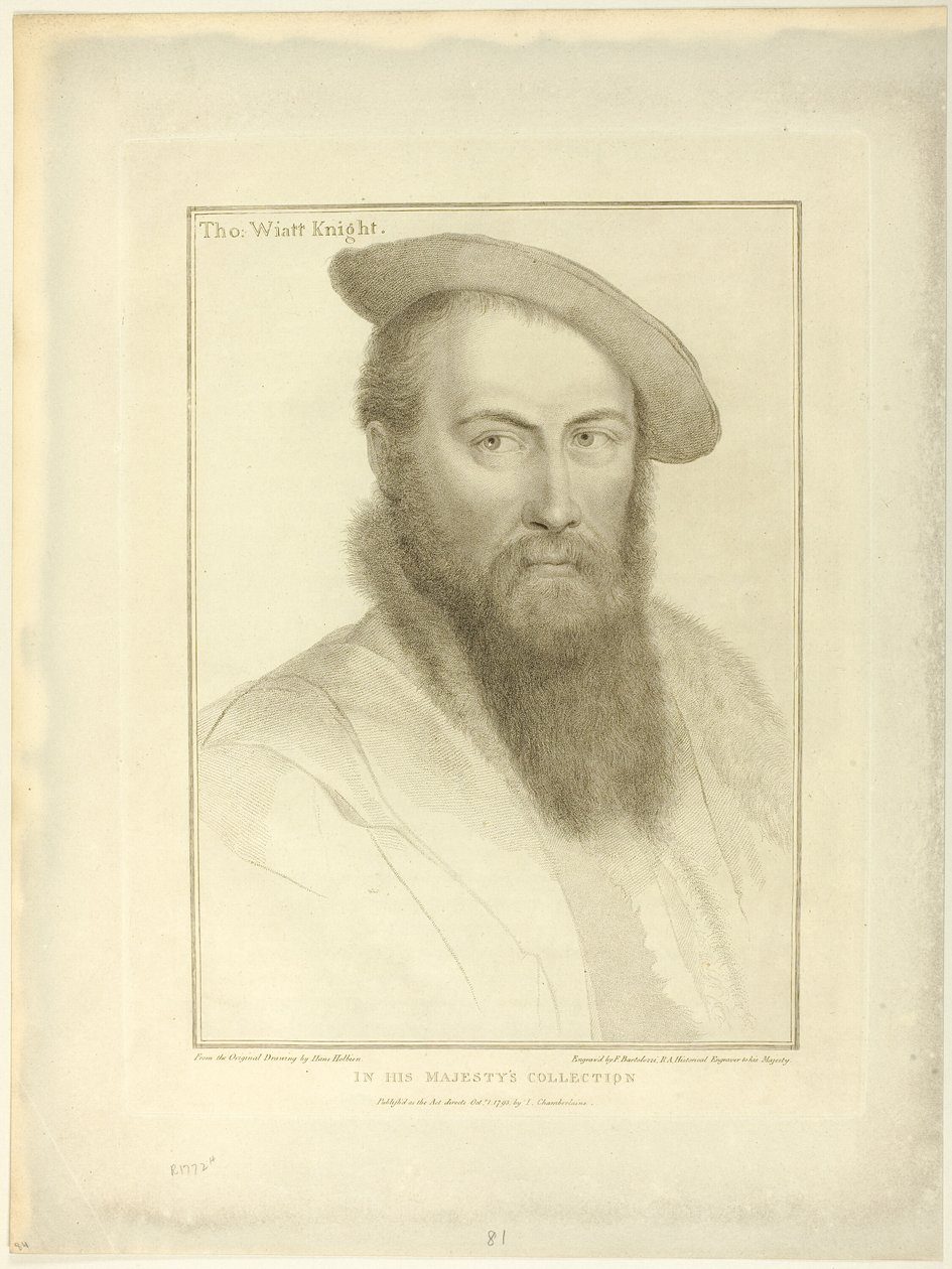 Sir Thomas Wyatt autorstwa Francesco Bartolozzi