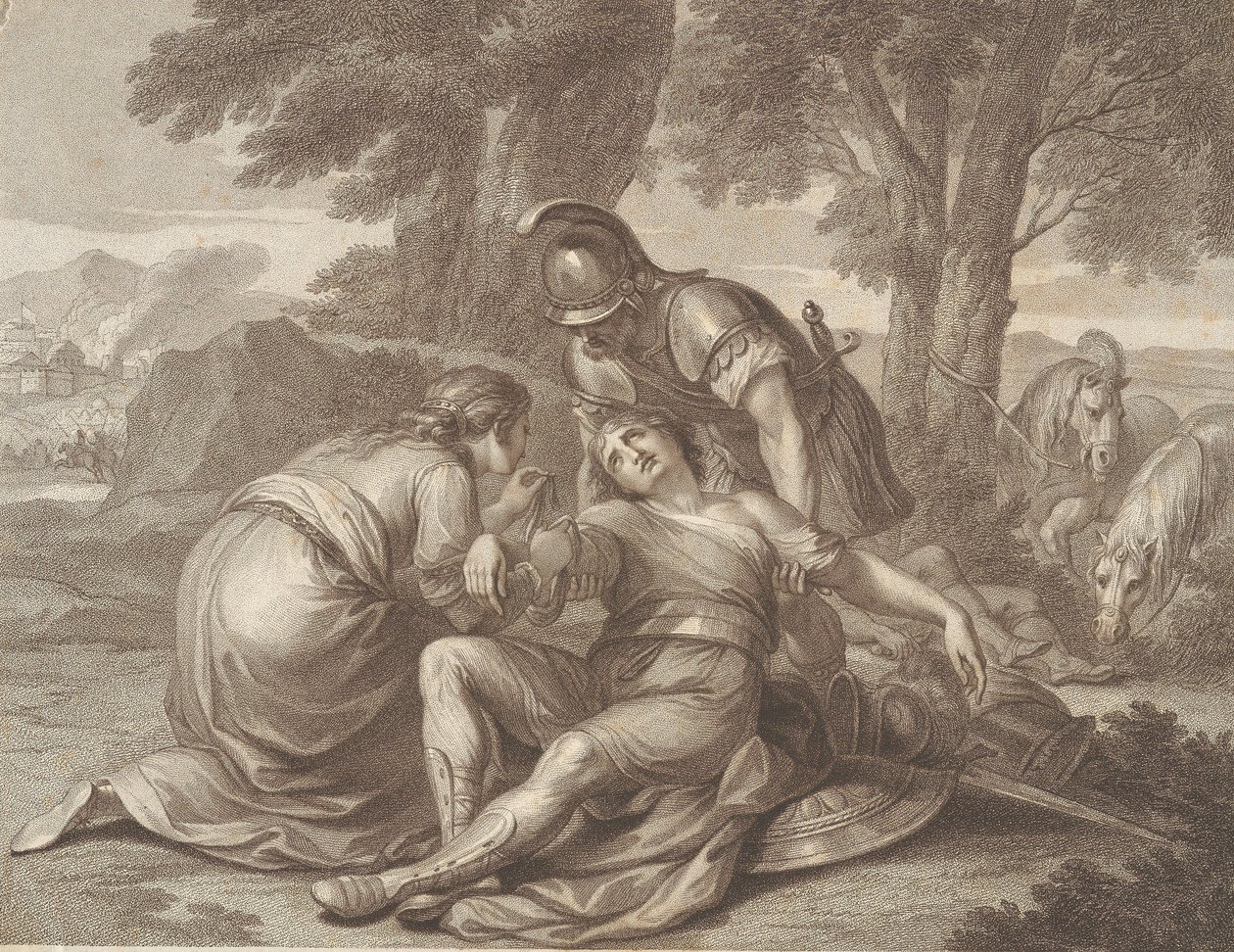 Tancred i Erminia autorstwa Francesco Bartolozzi