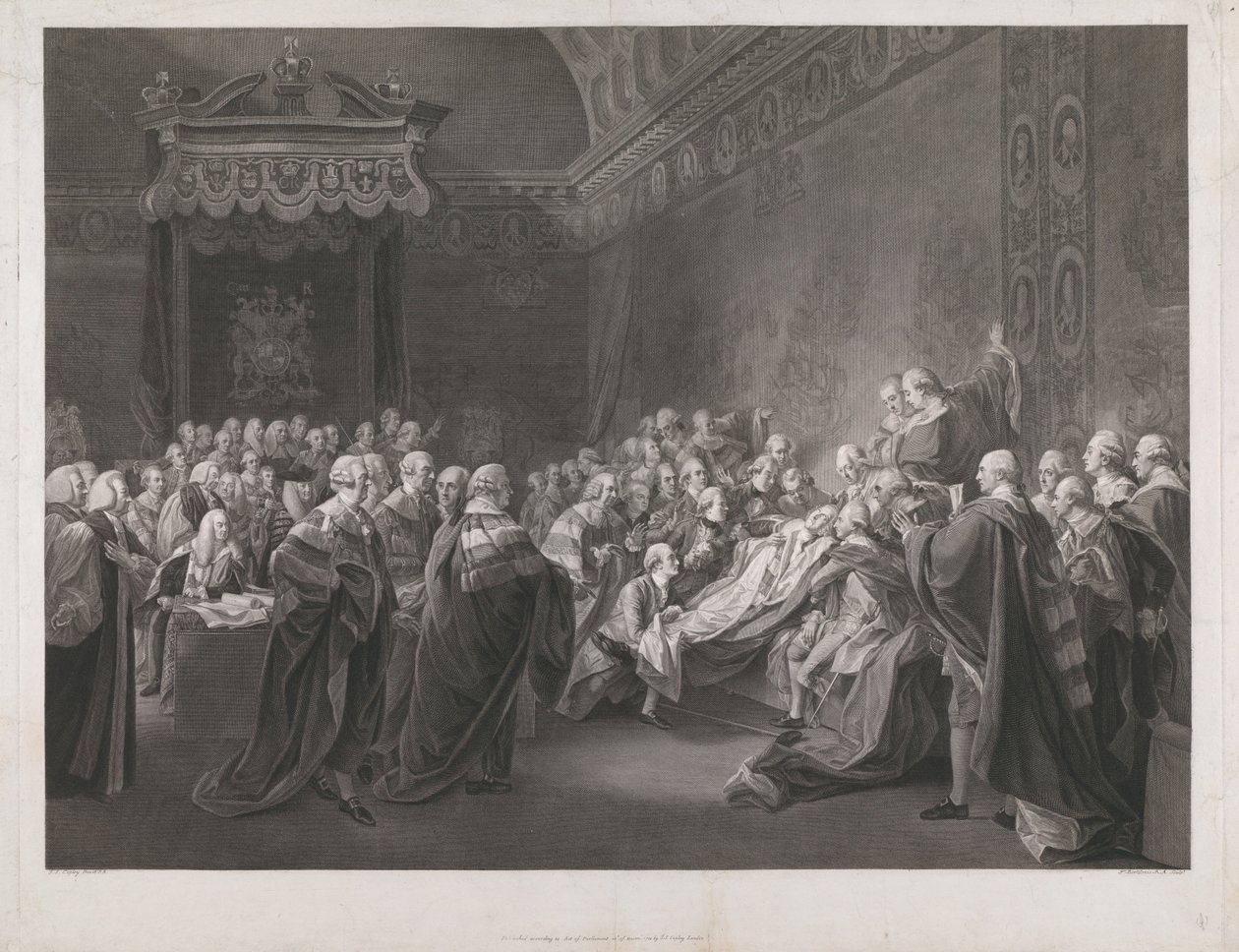 Śmierć Chathama autorstwa Francesco Bartolozzi