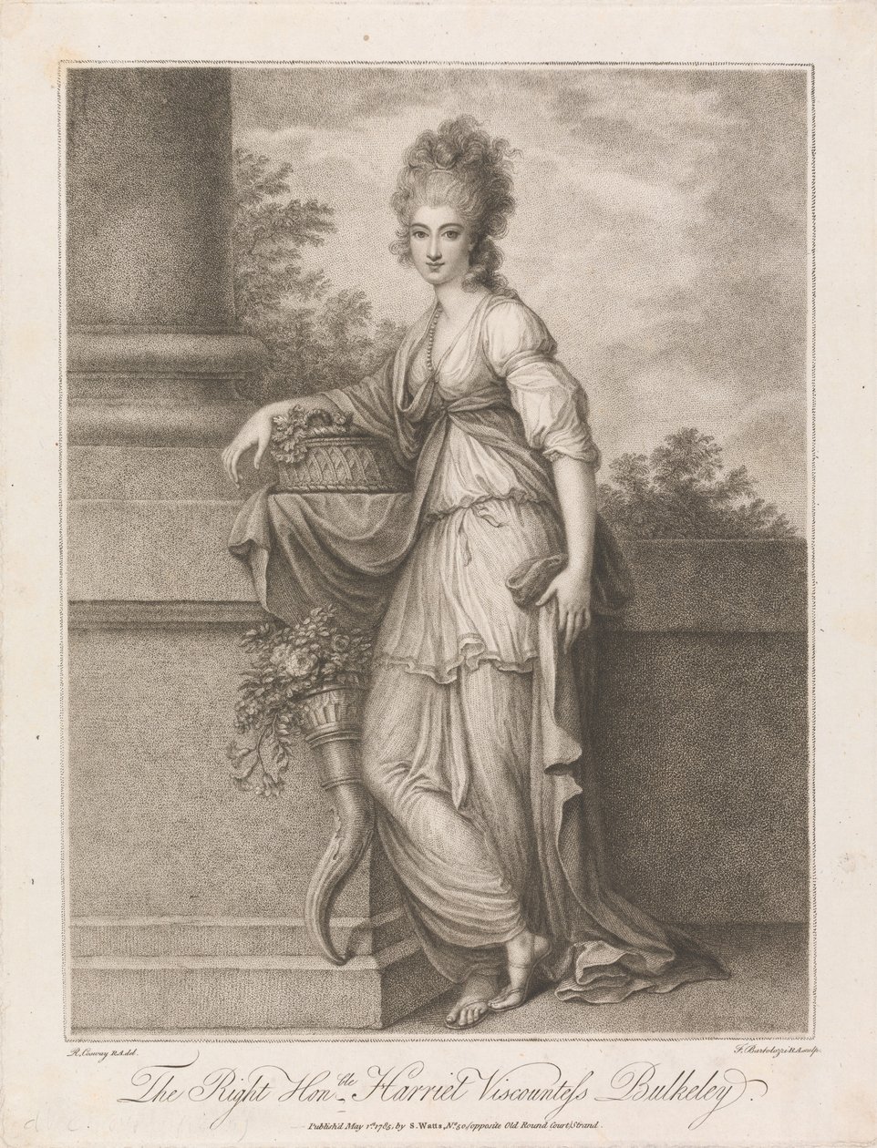 Jej Ekscelencja Harriet, wicehrabina Bulkeley autorstwa Francesco Bartolozzi