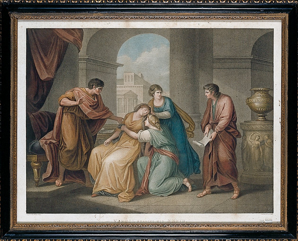 Wergiliusz czyta swoją Eneidę, 1796 autorstwa Francesco Bartolozzi