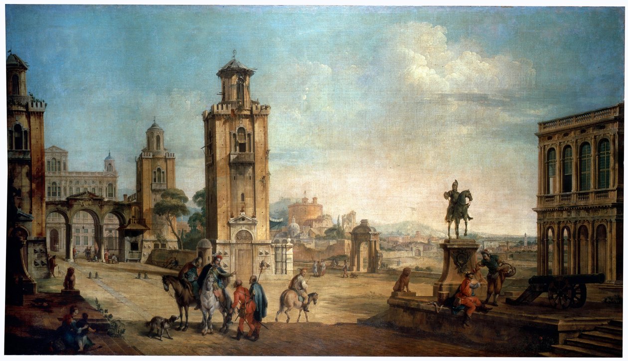 Widok miasta, XVIII wiek. autorstwa Francesco Battaglioli