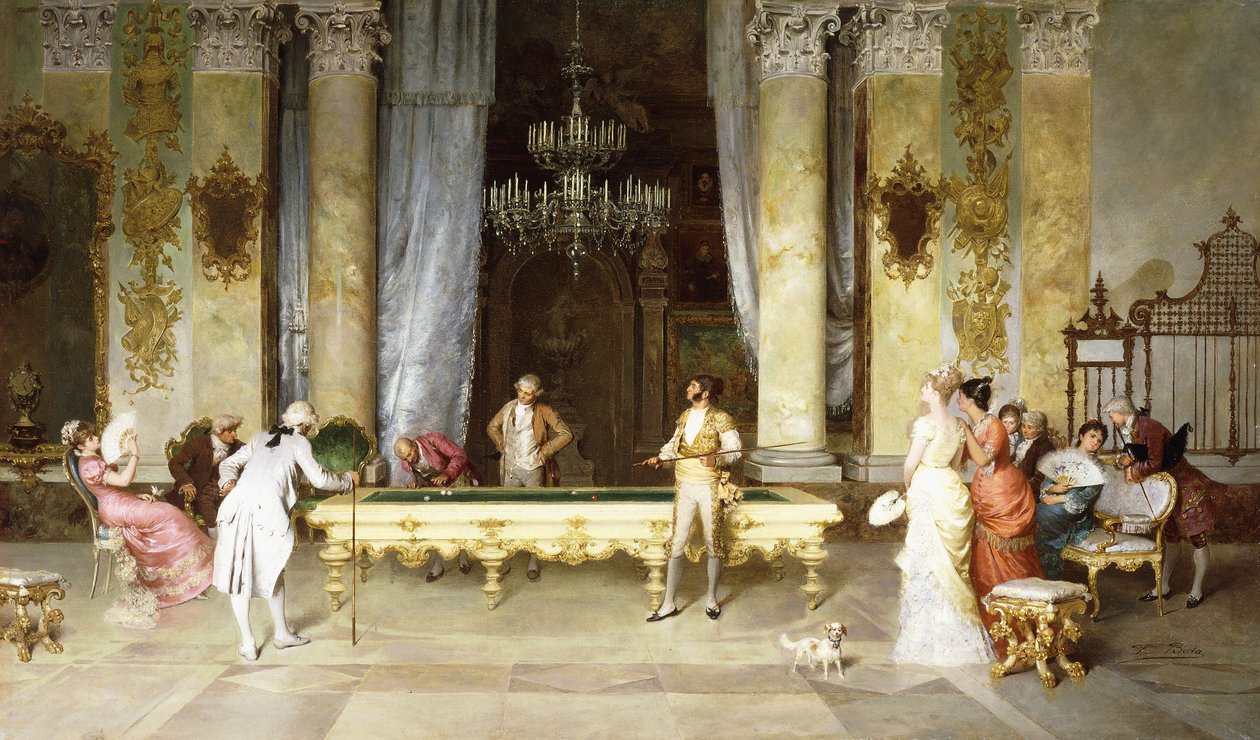 Gra w bilard autorstwa Francesco Beda