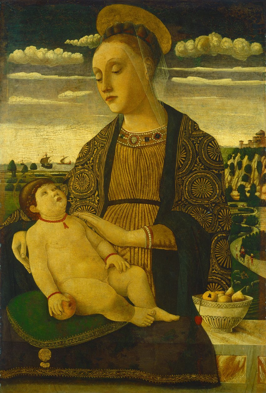 Madonna z Dzieciątkiem, koniec lat 60. XIV wieku. autorstwa Francesco Benaglio