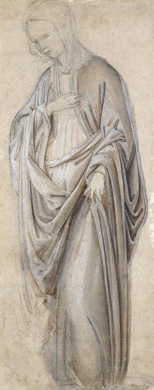 Studium draperii dla Annunciate Dziewicy, autorstwa Francesco Botticini
