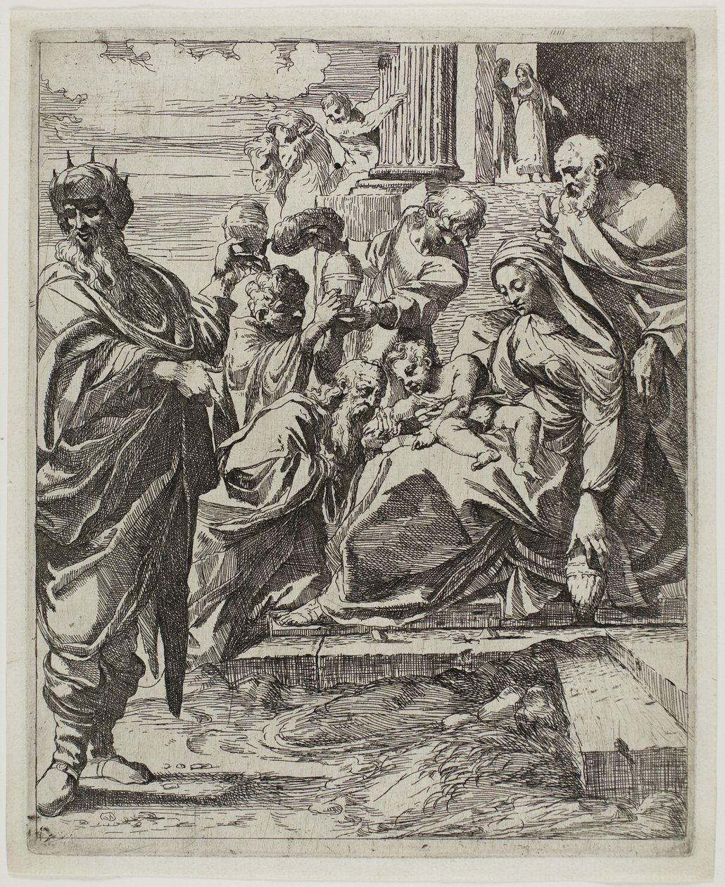 Adoracja Trzech Króli autorstwa Francesco Brizio