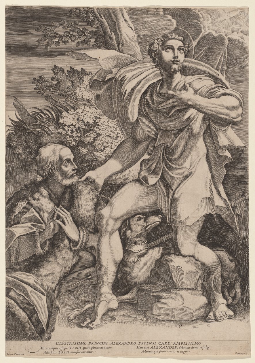 Święty Roch z darczyńcą autorstwa Francesco Brizio, after Parmigianino