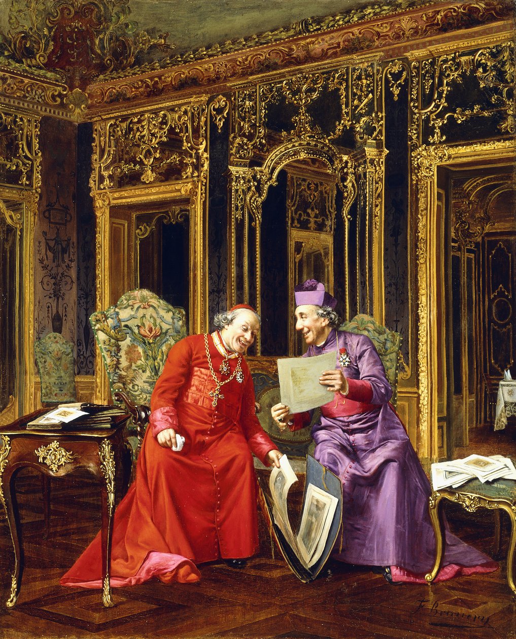 Kolekcjonerzy druków, autorstwa Francesco Brunery