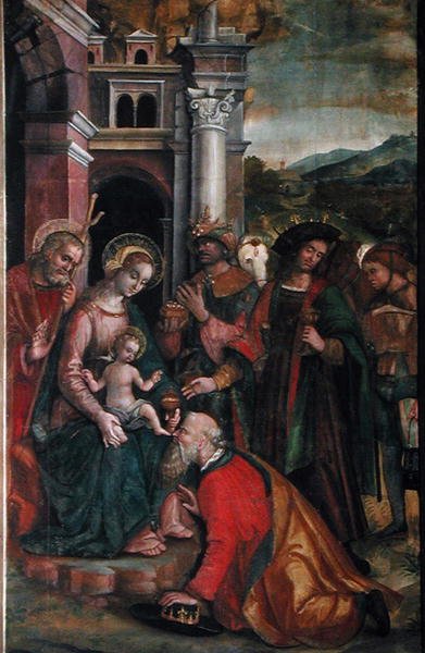 Adoracja Trzech Króli, 1517 (patrz 211851) autorstwa Francesco Casella