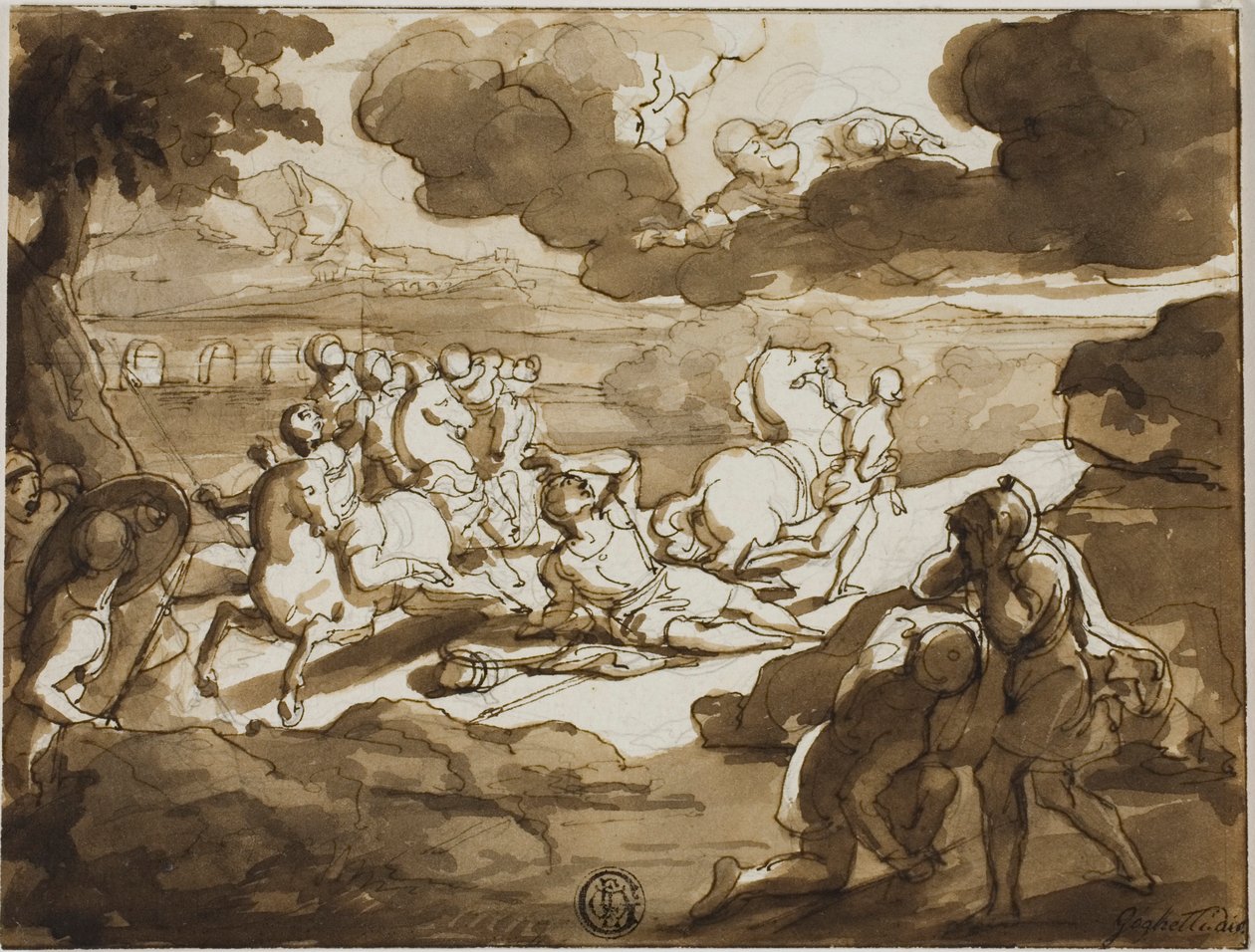 Nawrócenie św. Pawła autorstwa Francesco Coghetti