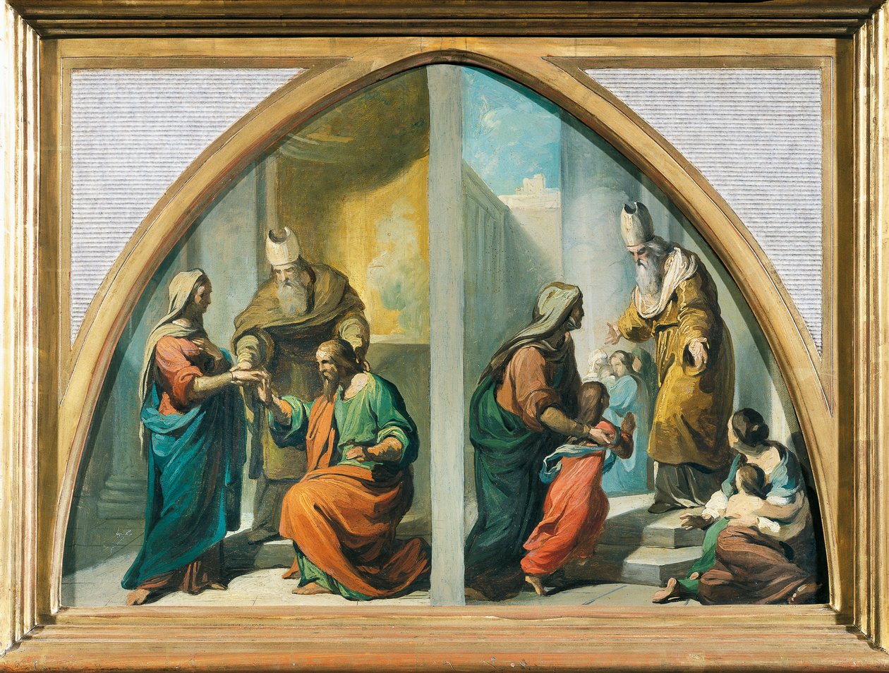 Ślub i prezentacja Matki Boskiej w Świątyni autorstwa Francesco Coghetti