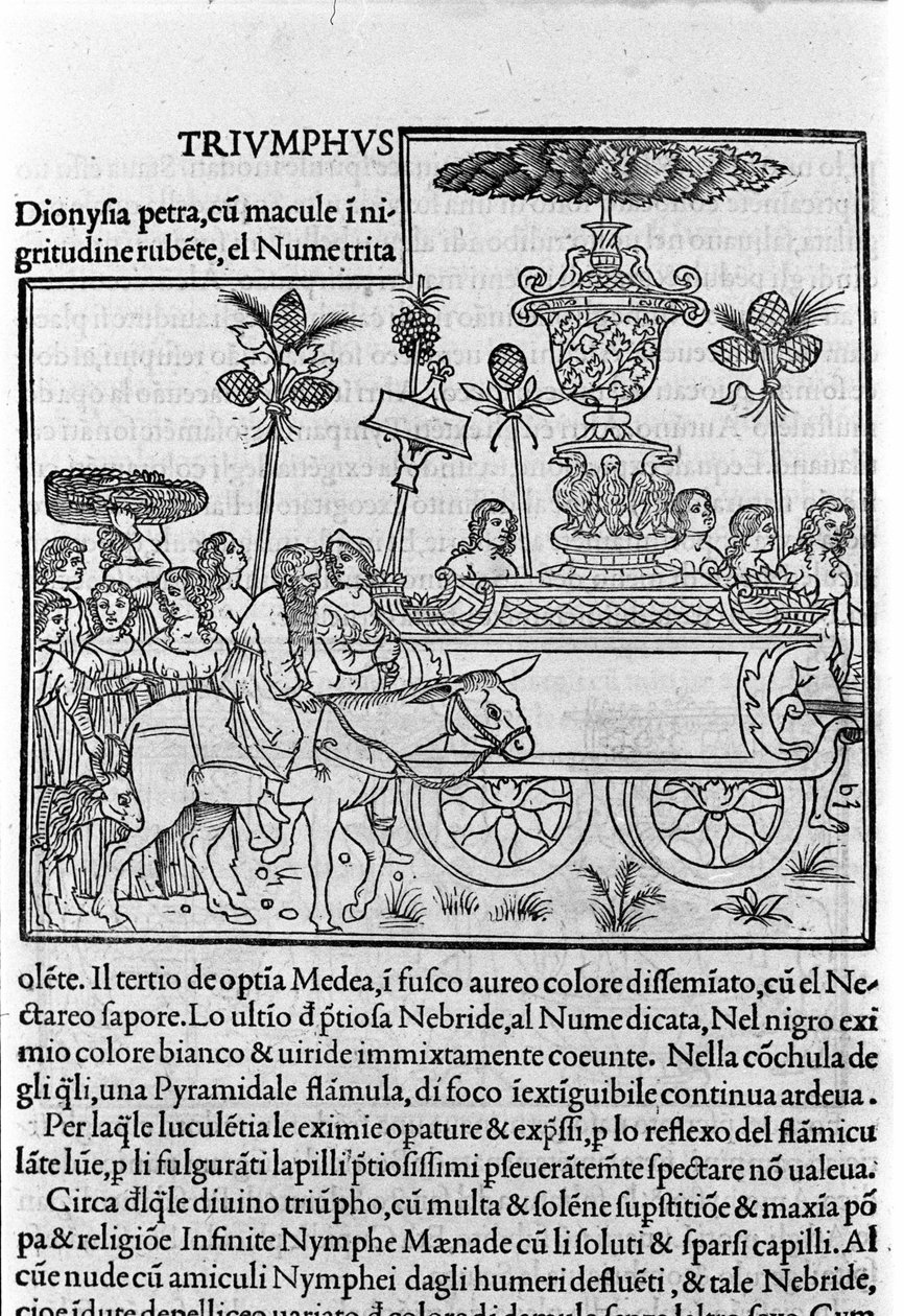 Grawerowanie w „Hypnerotomachia Polyphili” (sen Poliphili) dominikańskiego mnicha Francesco Colonna, Wenecja autorstwa Francesco Colonna