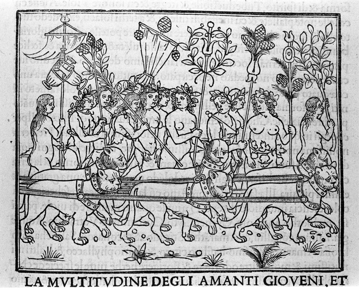 Grawerowanie w „Hypnerotomachia Polyphili” (sen Poliphili) dominikańskiego mnicha Francesco Colonna, Wenecja autorstwa Francesco Colonna