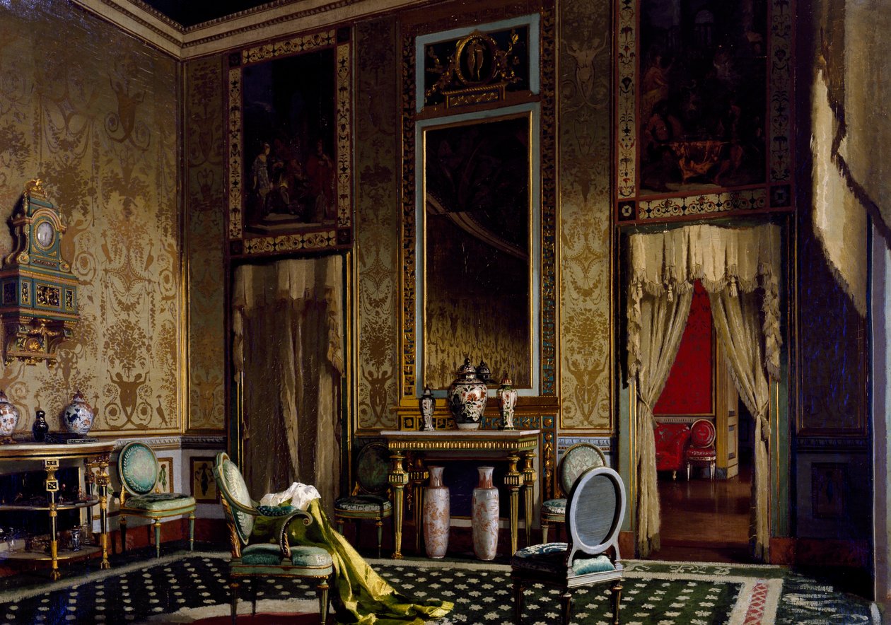 Pokój w stylu empirowym, obraz Francesco Didioni (1839-1895), olej na płótnie, 62x88 cm autorstwa Francesco Didioni