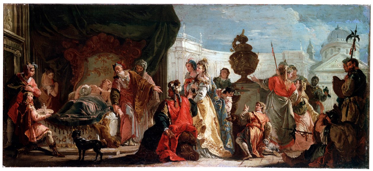 Antioch i Stratonice, XVIII wiek autorstwa Francesco Fontebasso