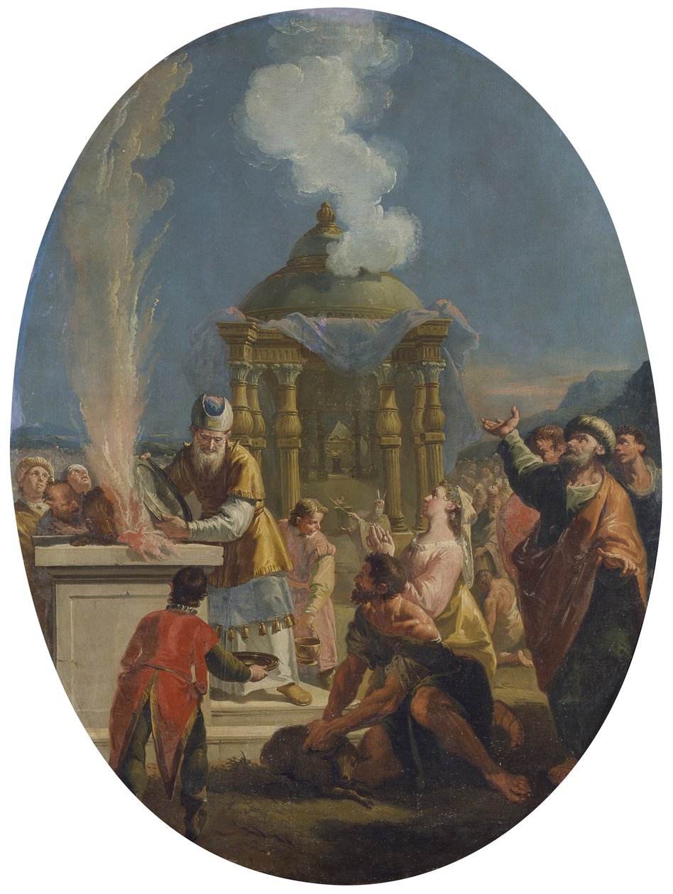 Ofiara Aarona, autor: Francesco Fontebasso autorstwa Francesco Fontebasso