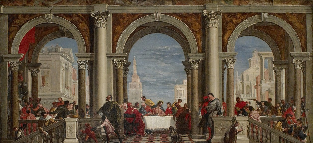 Uczta w domu Lewiego autorstwa Francesco Fontebasso