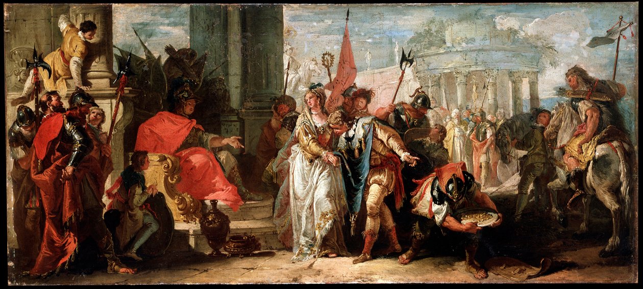 Wielkoduszność Scypiona Afrykańskiego, c1727-1769 autorstwa Francesco Fontebasso