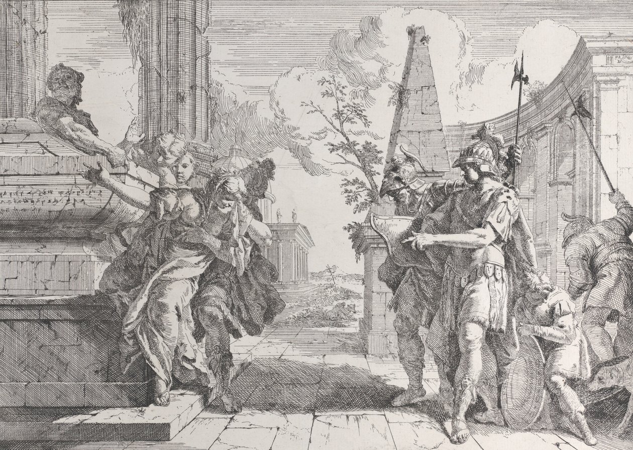 Ofiara Polyxena, z Bacchanals and Histories, 1744., 1744. autorstwa Francesco Fontebasso