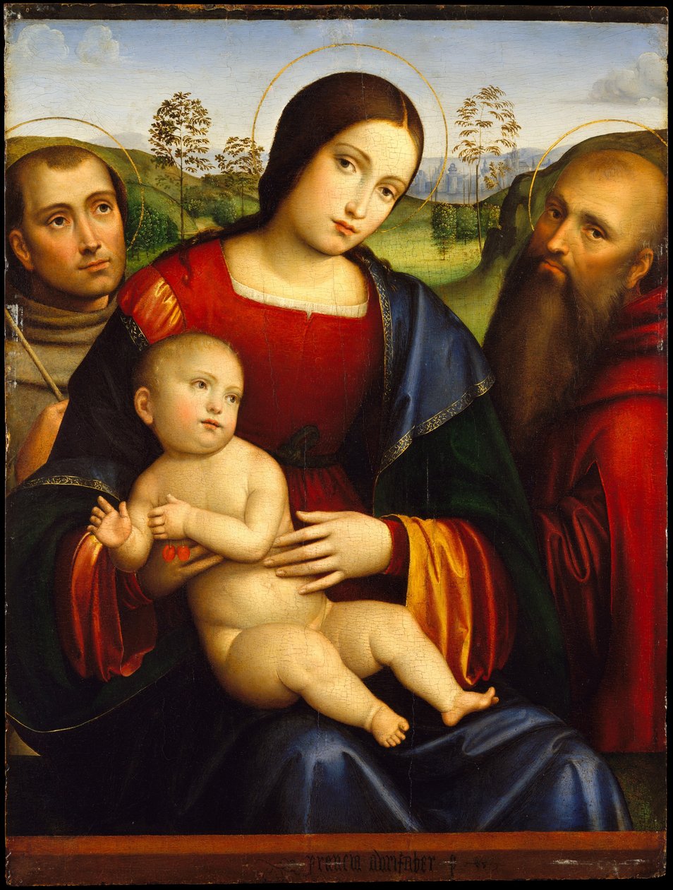 Madonna z Dzieciątkiem oraz świętymi Franciszkiem i Hieronimem autorstwa Francesco Francia