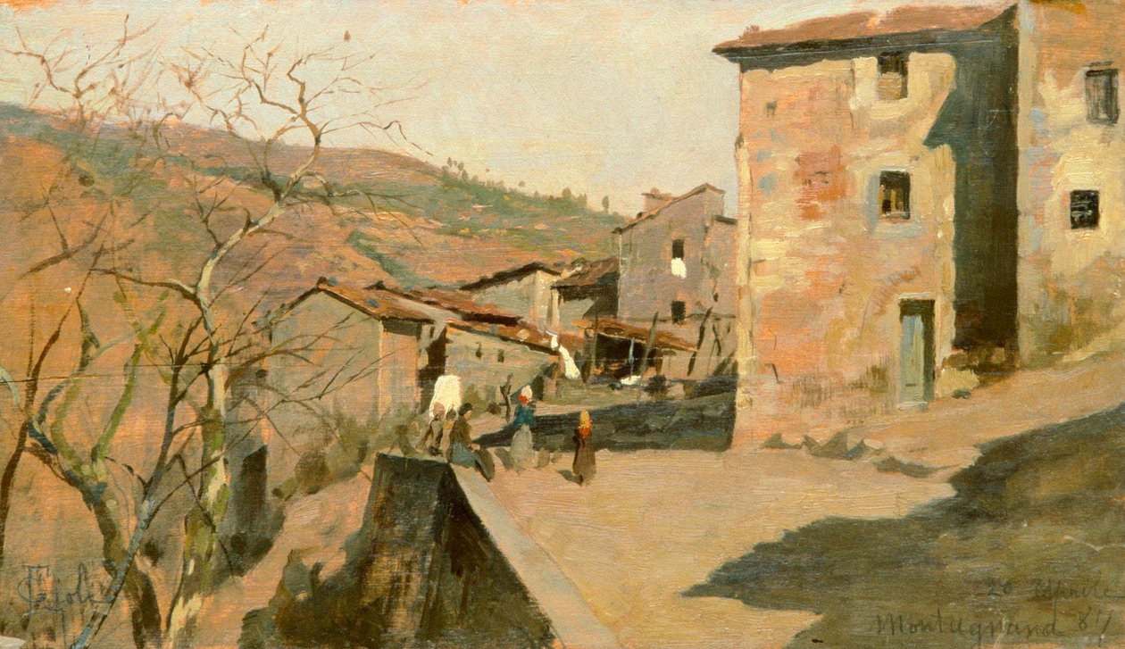 Montagnana Francesco Gioli (1846-1922), olej na panelu autorstwa Francesco Gioli